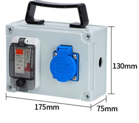 IP65 Scatola di distribuzione portatile in plastica impermeabile all'aria aperta Scatola elettrica portatile 16A 32A 63A